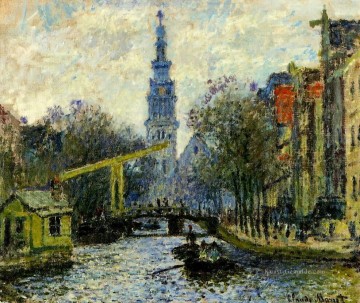  Canal Kunst - Kanal in Amsterdam Claude Monet